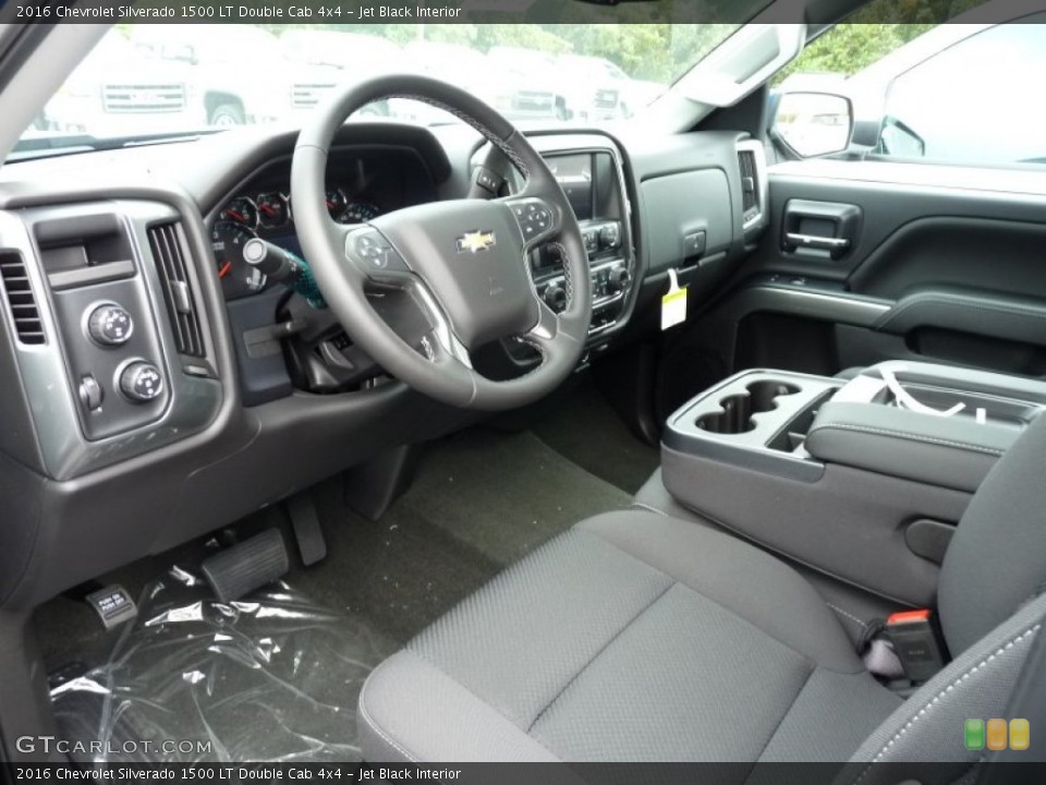 Jet Black Interior Prime Interior for the 2016 Chevrolet Silverado 1500 LT Double Cab 4x4 #108004013