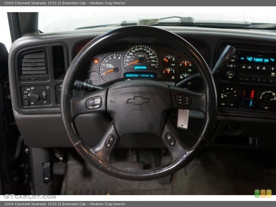 Medium Gray Interior Steering Wheel for the 2004 Chevrolet Silverado 1500 LS Extended Cab #108007613