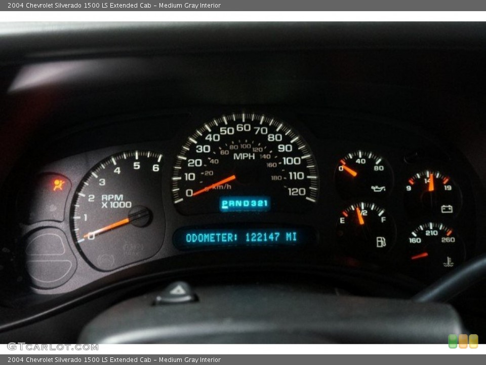 Medium Gray Interior Gauges for the 2004 Chevrolet Silverado 1500 LS Extended Cab #108007802