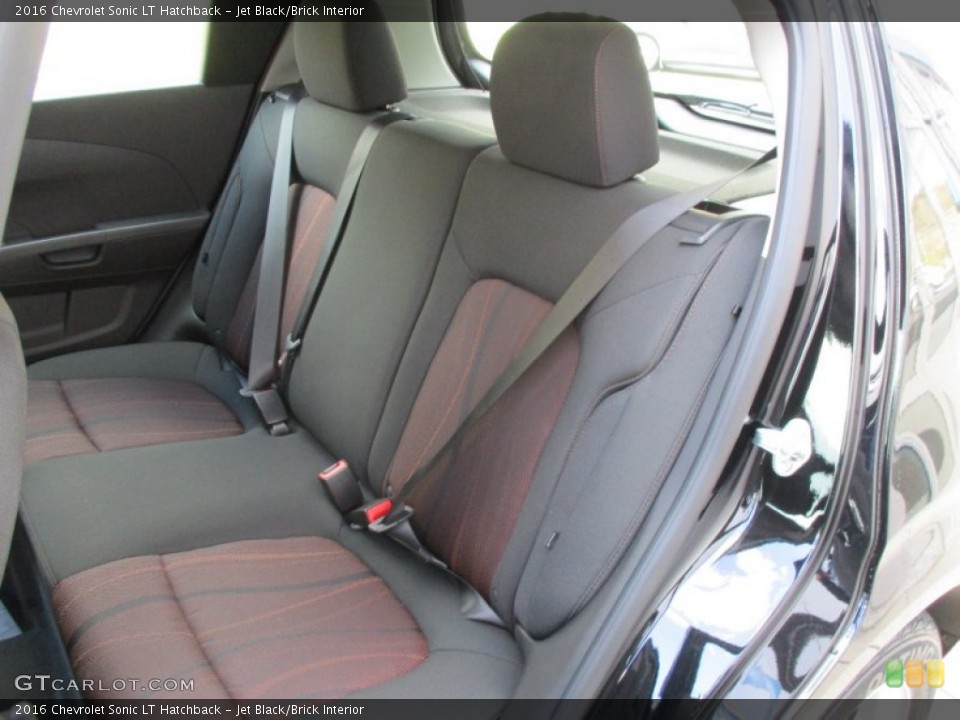 Jet Black/Brick Interior Rear Seat for the 2016 Chevrolet Sonic LT Hatchback #108008837
