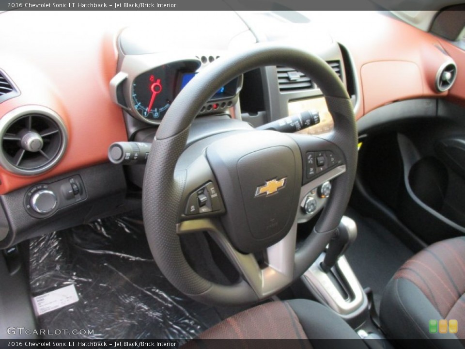 Jet Black/Brick Interior Prime Interior for the 2016 Chevrolet Sonic LT Hatchback #108008861