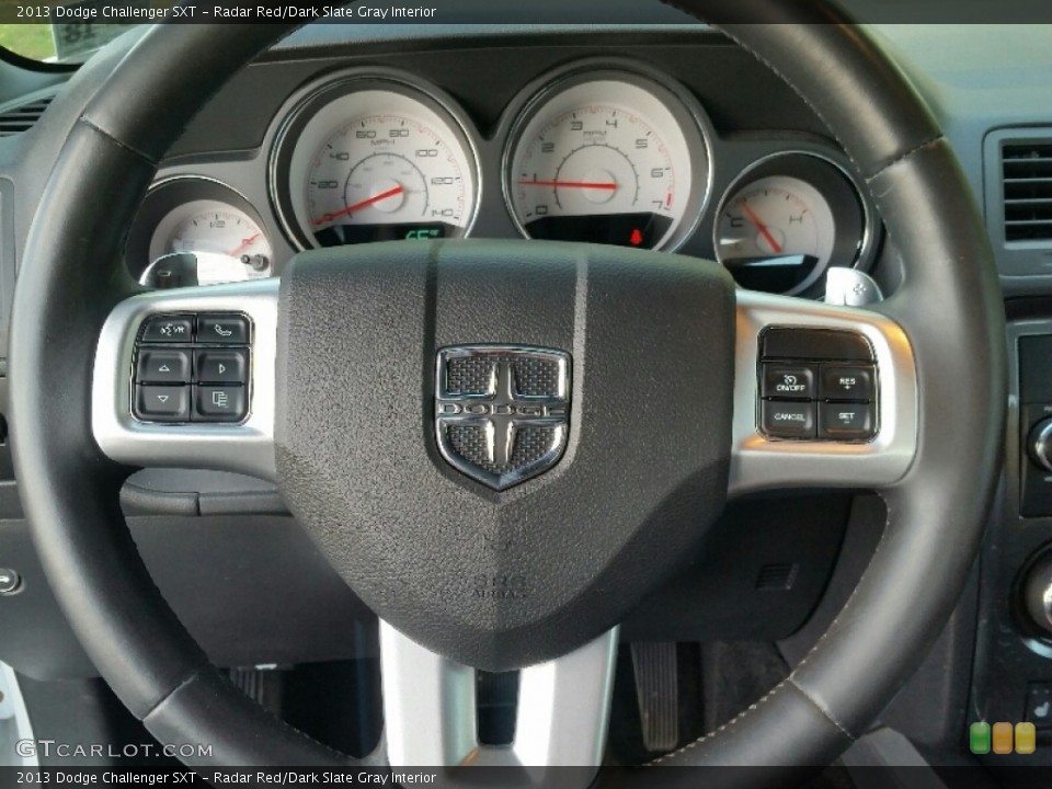 Radar Red/Dark Slate Gray Interior Steering Wheel for the 2013 Dodge Challenger SXT #108013264