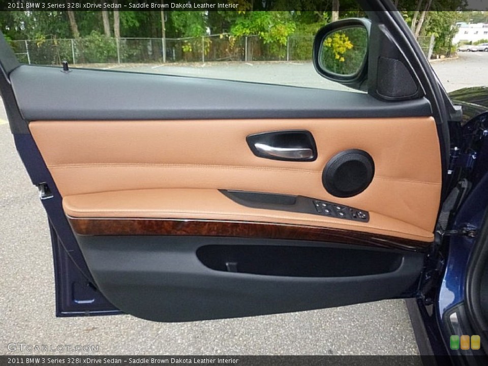 Saddle Brown Dakota Leather Interior Door Panel for the 2011 BMW 3 Series 328i xDrive Sedan #108015902