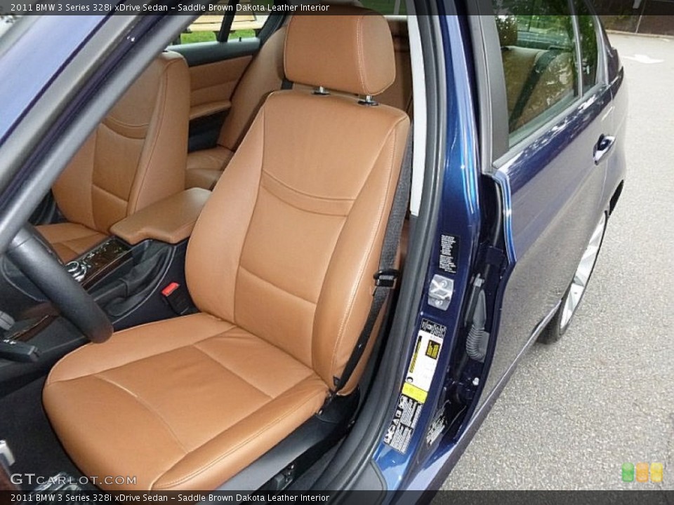 Saddle Brown Dakota Leather Interior Front Seat for the 2011 BMW 3 Series 328i xDrive Sedan #108015932