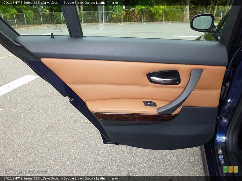 Saddle Brown Dakota Leather Interior Door Panel for the 2011 BMW 3 Series 328i xDrive Sedan #108016045