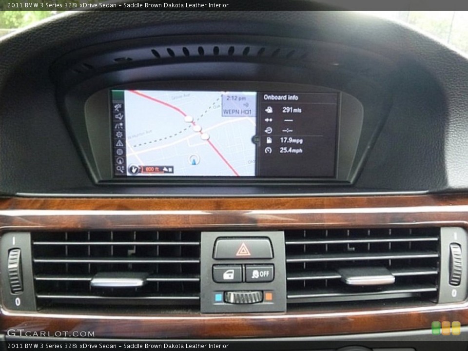 Saddle Brown Dakota Leather Interior Navigation for the 2011 BMW 3 Series 328i xDrive Sedan #108016391