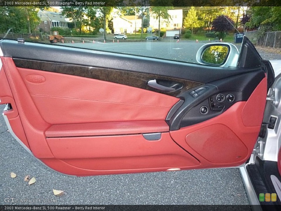 Berry Red Interior Door Panel for the 2003 Mercedes-Benz SL 500 Roadster #108020036