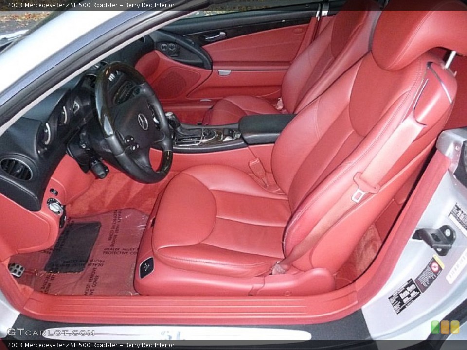 Berry Red Interior Photo for the 2003 Mercedes-Benz SL 500 Roadster #108020099
