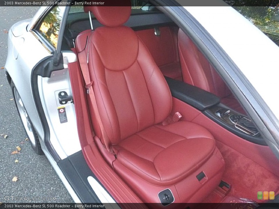 Berry Red Interior Front Seat for the 2003 Mercedes-Benz SL 500 Roadster #108020210