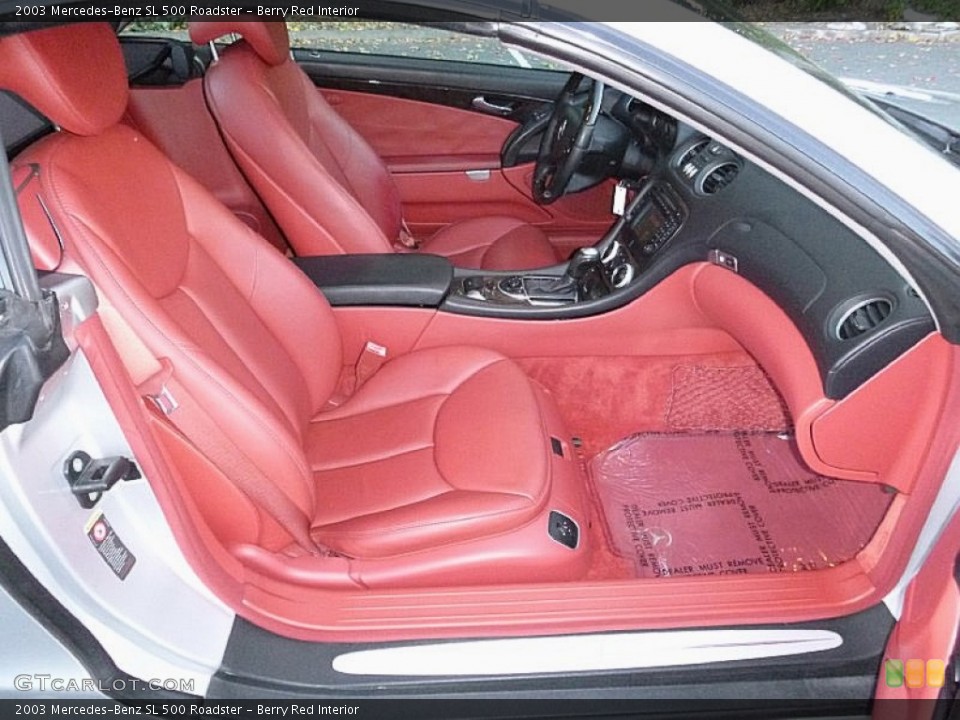 Berry Red Interior Front Seat for the 2003 Mercedes-Benz SL 500 Roadster #108020243