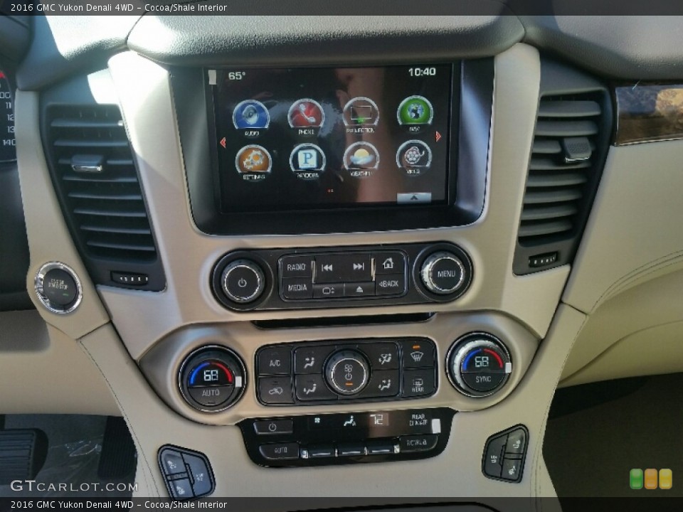 Cocoa/Shale Interior Controls for the 2016 GMC Yukon Denali 4WD #108021914