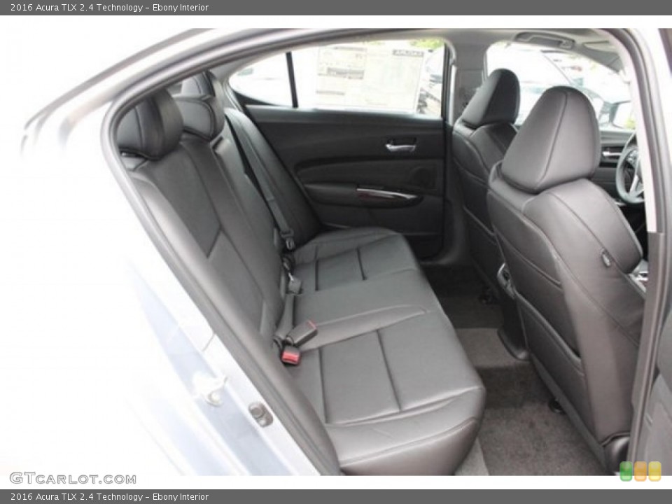 Ebony Interior Rear Seat for the 2016 Acura TLX 2.4 Technology #108041462
