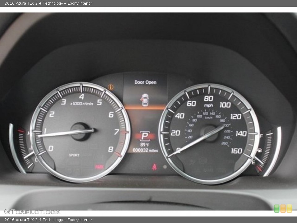 Ebony Interior Gauges for the 2016 Acura TLX 2.4 Technology #108041612