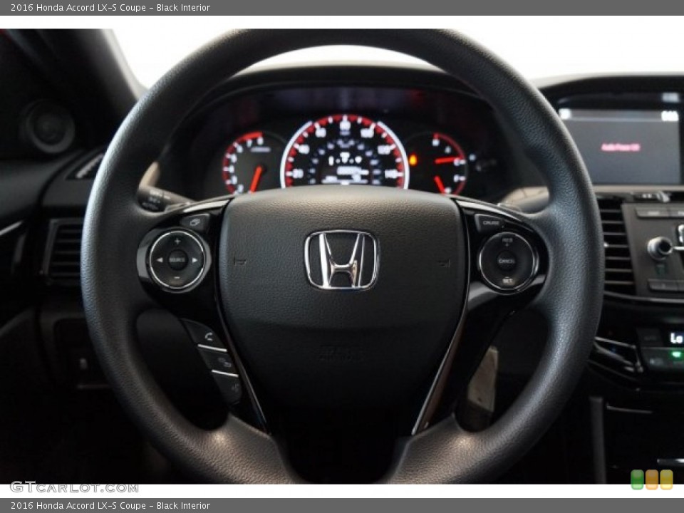 Black Interior Steering Wheel for the 2016 Honda Accord LX-S Coupe #108046466