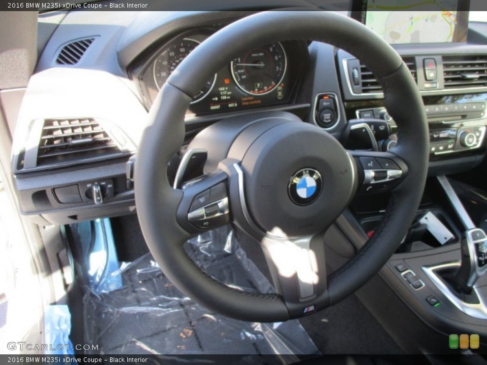 Black Interior Steering Wheel for the 2016 BMW M235i xDrive Coupe #108057268