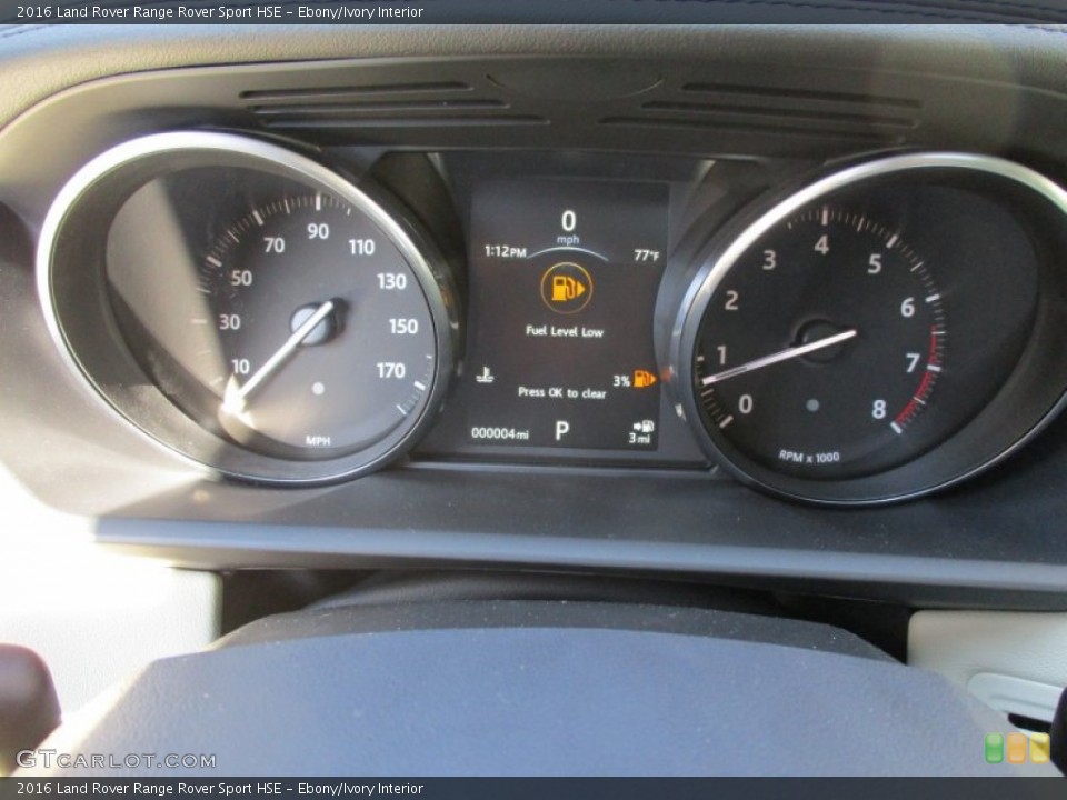 Ebony/Ivory Interior Gauges for the 2016 Land Rover Range Rover Sport HSE #108057925