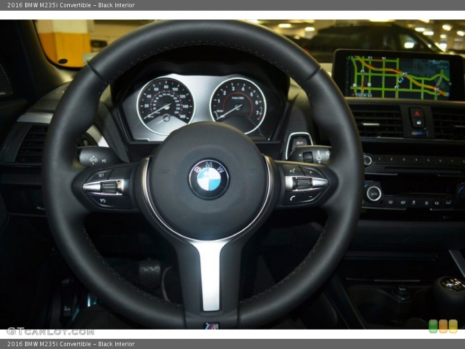 Black Interior Steering Wheel for the 2016 BMW M235i Convertible #108066496