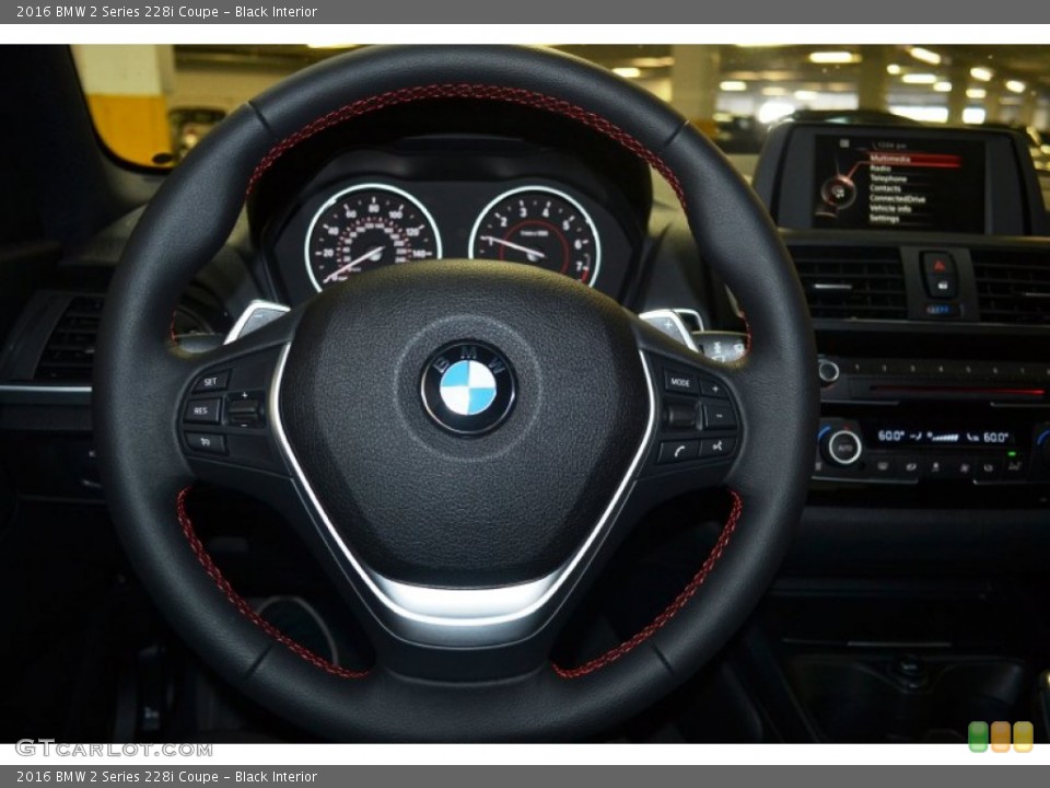 Black Interior Steering Wheel for the 2016 BMW 2 Series 228i Coupe #108066688