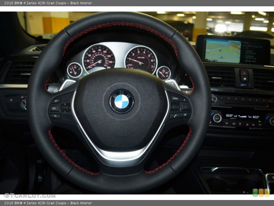 Black Interior Steering Wheel for the 2016 BMW 4 Series 428i Gran Coupe #108067117