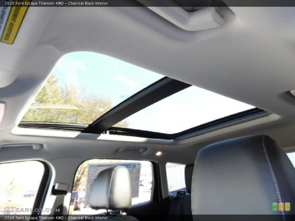 Charcoal Black Interior Sunroof for the 2016 Ford Escape Titanium 4WD #108067720