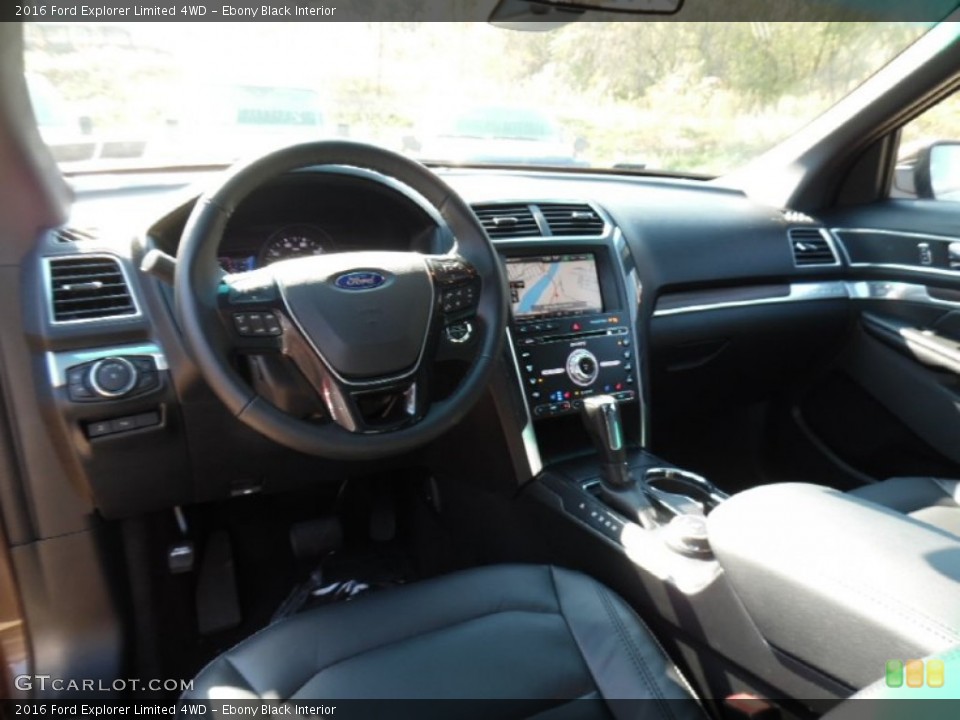 Ebony Black Interior Prime Interior for the 2016 Ford Explorer Limited 4WD #108069040