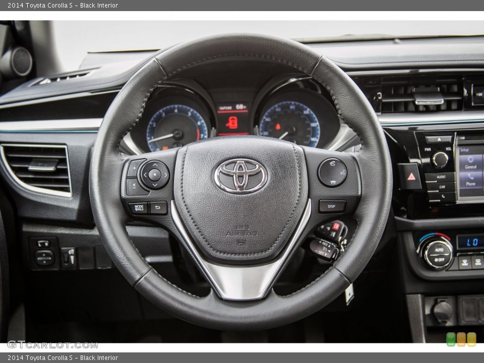 Black Interior Steering Wheel for the 2014 Toyota Corolla S #108071491