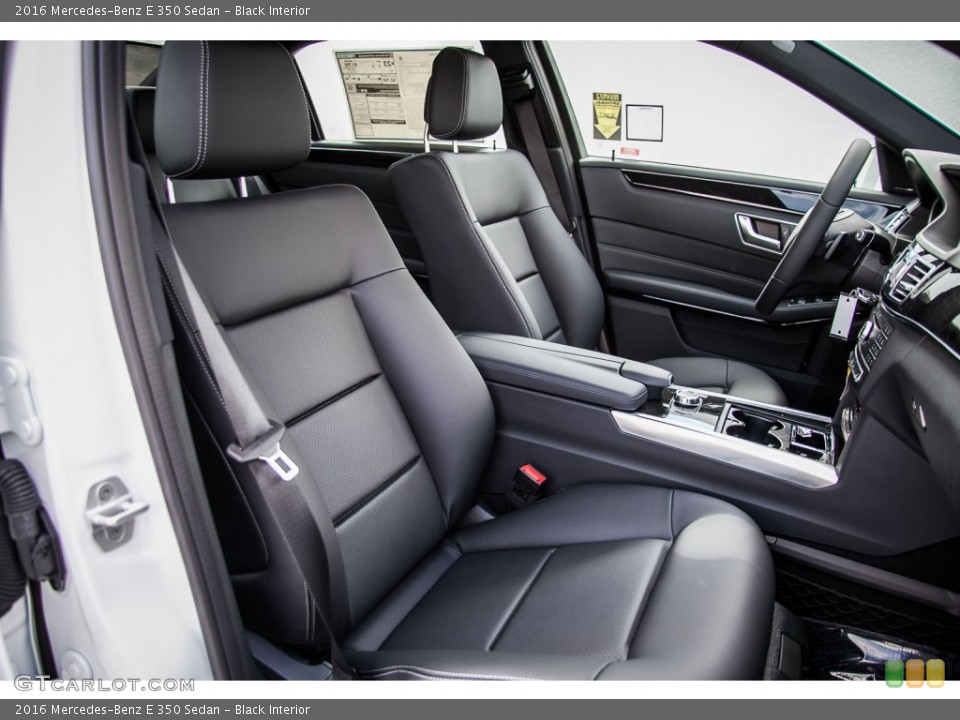 Black Interior Front Seat for the 2016 Mercedes-Benz E 350 Sedan #108075034