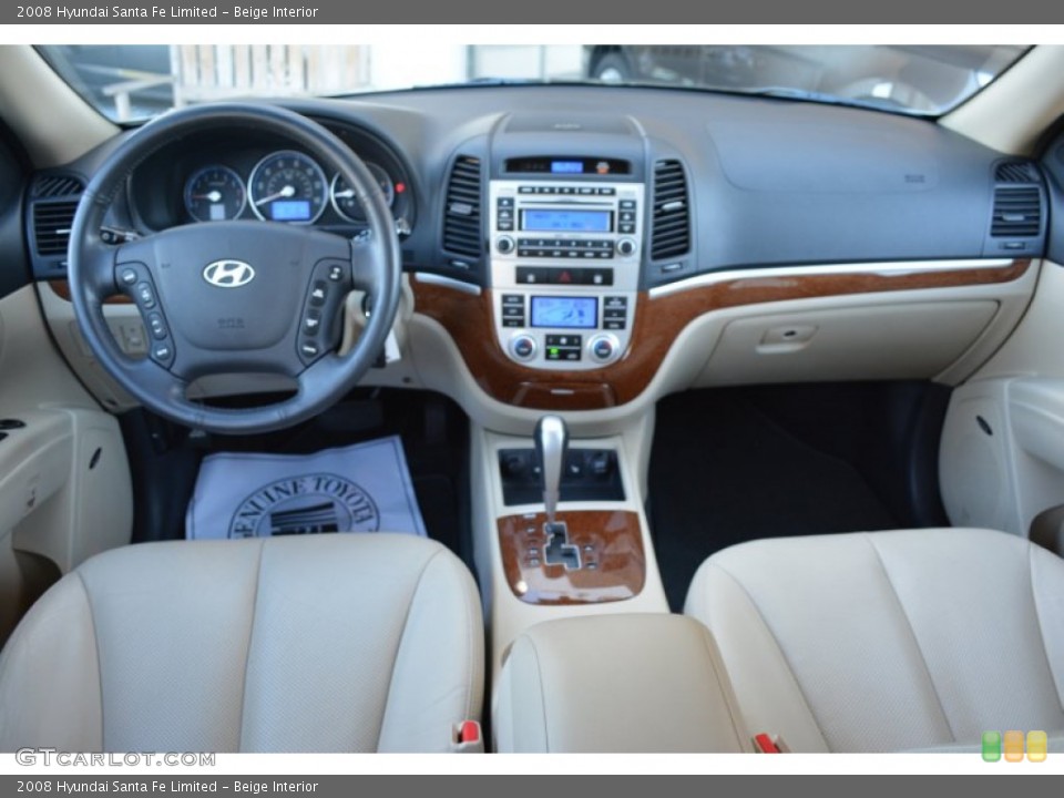 Beige Interior Dashboard for the 2008 Hyundai Santa Fe Limited #108076855