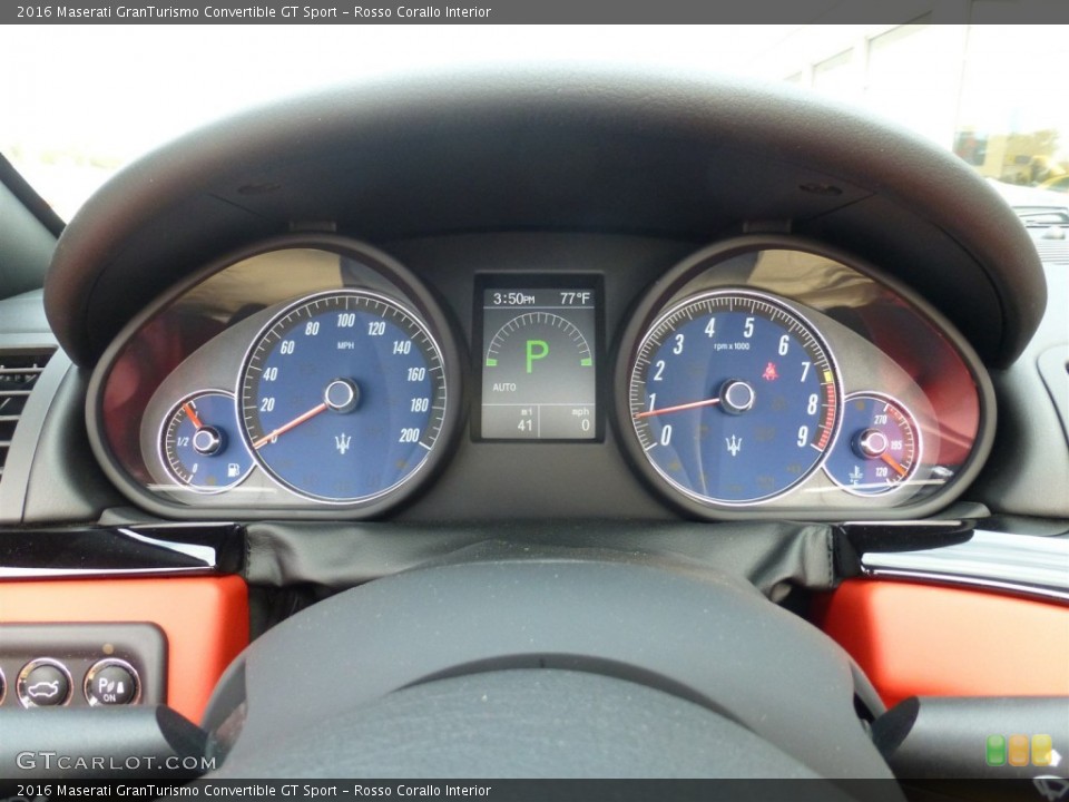Rosso Corallo Interior Gauges for the 2016 Maserati GranTurismo Convertible GT Sport #108078646