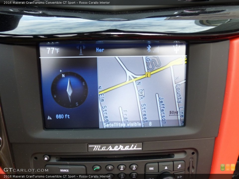 Rosso Corallo Interior Navigation for the 2016 Maserati GranTurismo Convertible GT Sport #108078685