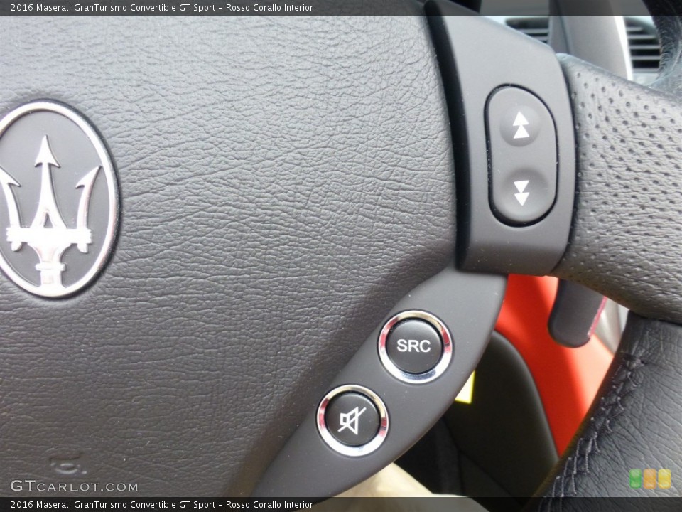 Rosso Corallo Interior Controls for the 2016 Maserati GranTurismo Convertible GT Sport #108078835