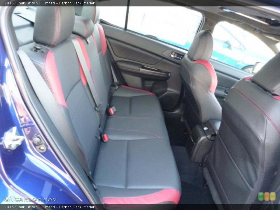 Carbon Black Interior Rear Seat for the 2016 Subaru WRX STI Limited #108086540