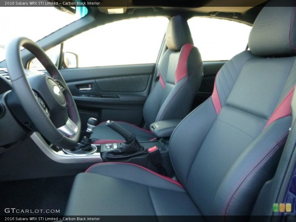 Carbon Black Interior Photo for the 2016 Subaru WRX STI Limited #108086588