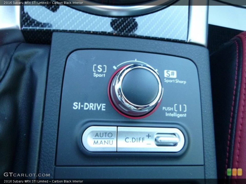 Carbon Black Interior Controls for the 2016 Subaru WRX STI Limited #108086744