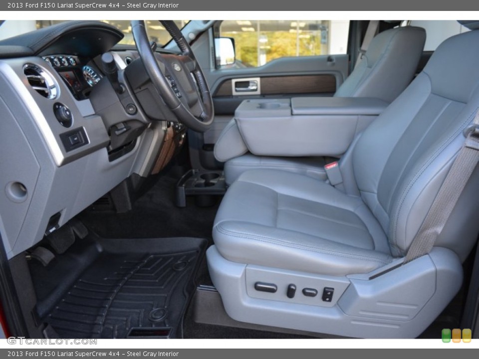 Steel Gray Interior Photo for the 2013 Ford F150 Lariat SuperCrew 4x4 #108093023