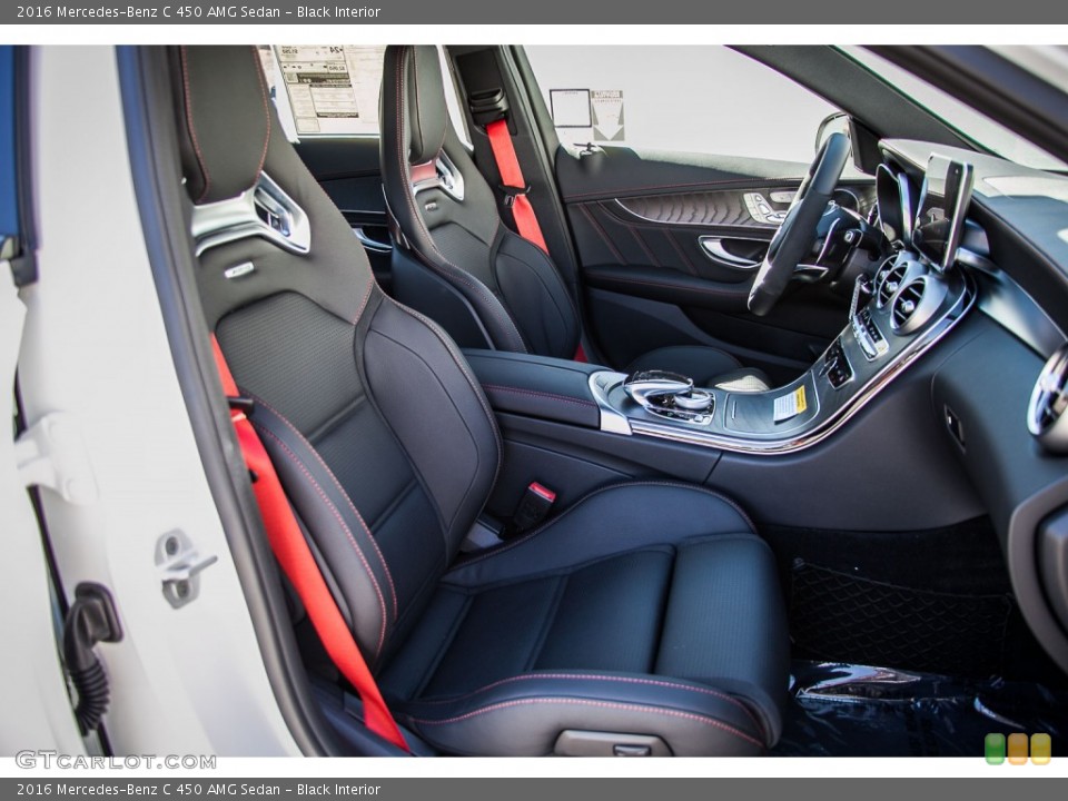 Black Interior Front Seat for the 2016 Mercedes-Benz C 450 AMG Sedan #108094865