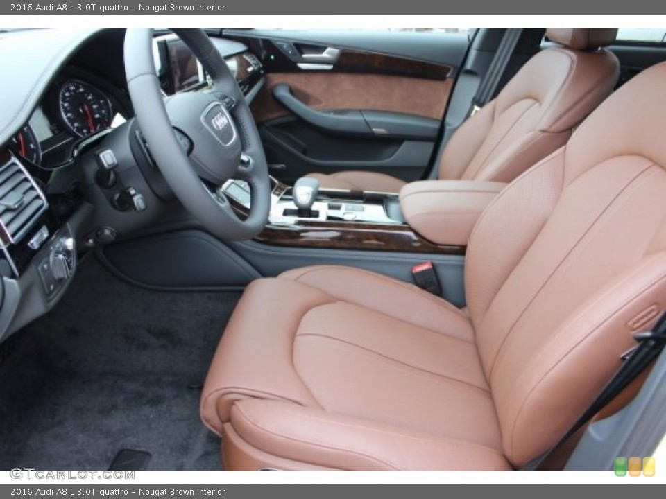 Nougat Brown Interior Front Seat for the 2016 Audi A8 L 3.0T quattro #108098713