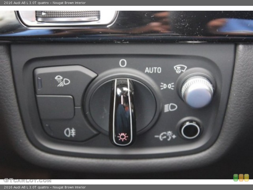 Nougat Brown Interior Controls for the 2016 Audi A8 L 3.0T quattro #108099072