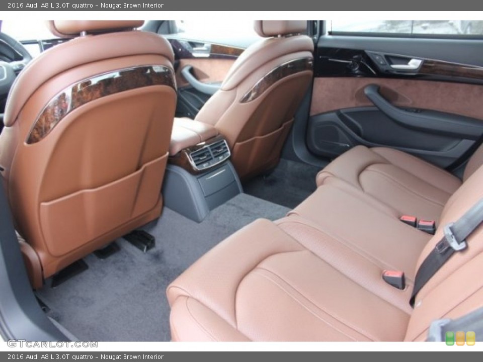 Nougat Brown Interior Rear Seat for the 2016 Audi A8 L 3.0T quattro #108099157