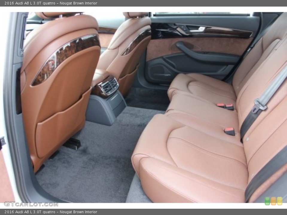 Nougat Brown Interior Rear Seat for the 2016 Audi A8 L 3.0T quattro #108099179