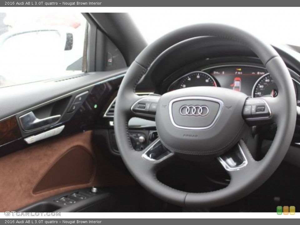 Nougat Brown Interior Steering Wheel for the 2016 Audi A8 L 3.0T quattro #108099218
