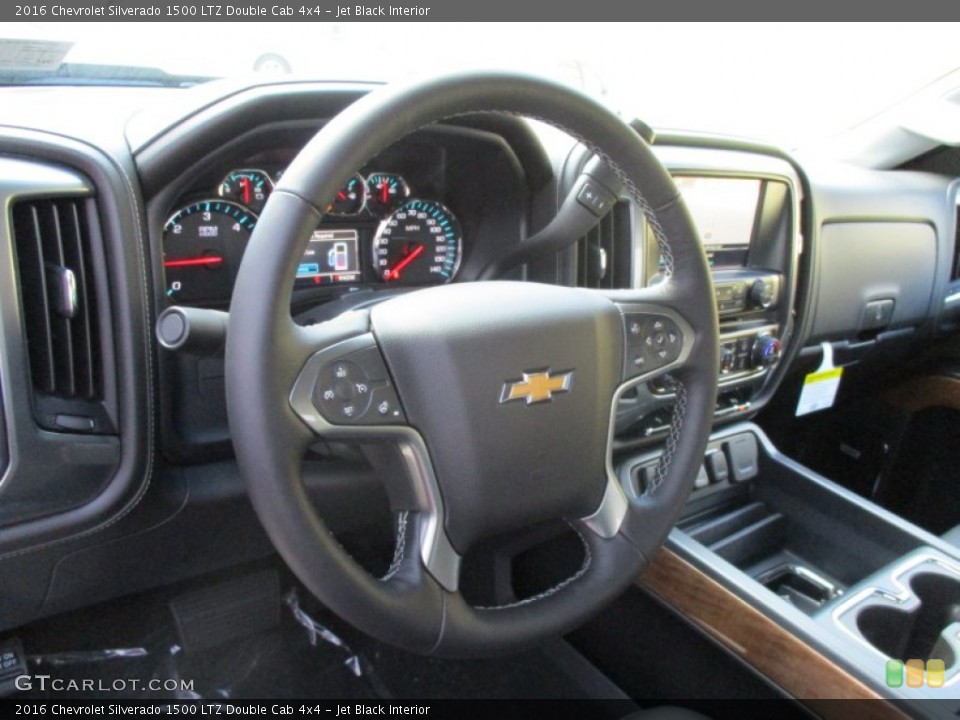 Jet Black Interior Steering Wheel for the 2016 Chevrolet Silverado 1500 LTZ Double Cab 4x4 #108099652