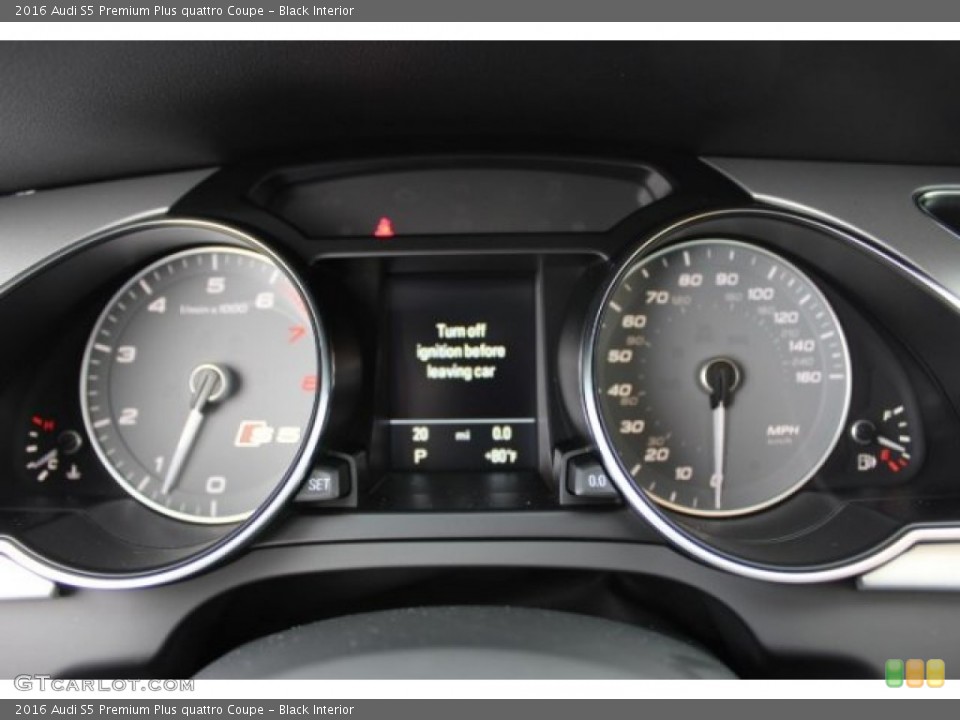 Black Interior Gauges for the 2016 Audi S5 Premium Plus quattro Coupe #108101053