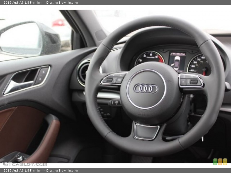 Chestnut Brown Interior Steering Wheel for the 2016 Audi A3 1.8 Premium #108101675