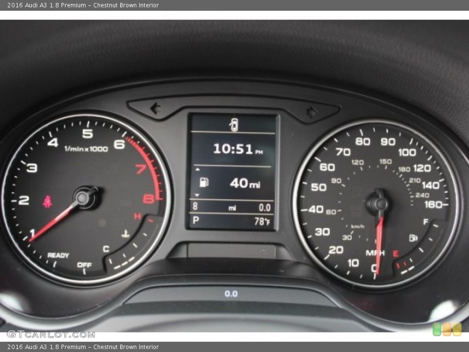 Chestnut Brown Interior Gauges for the 2016 Audi A3 1.8 Premium #108101741