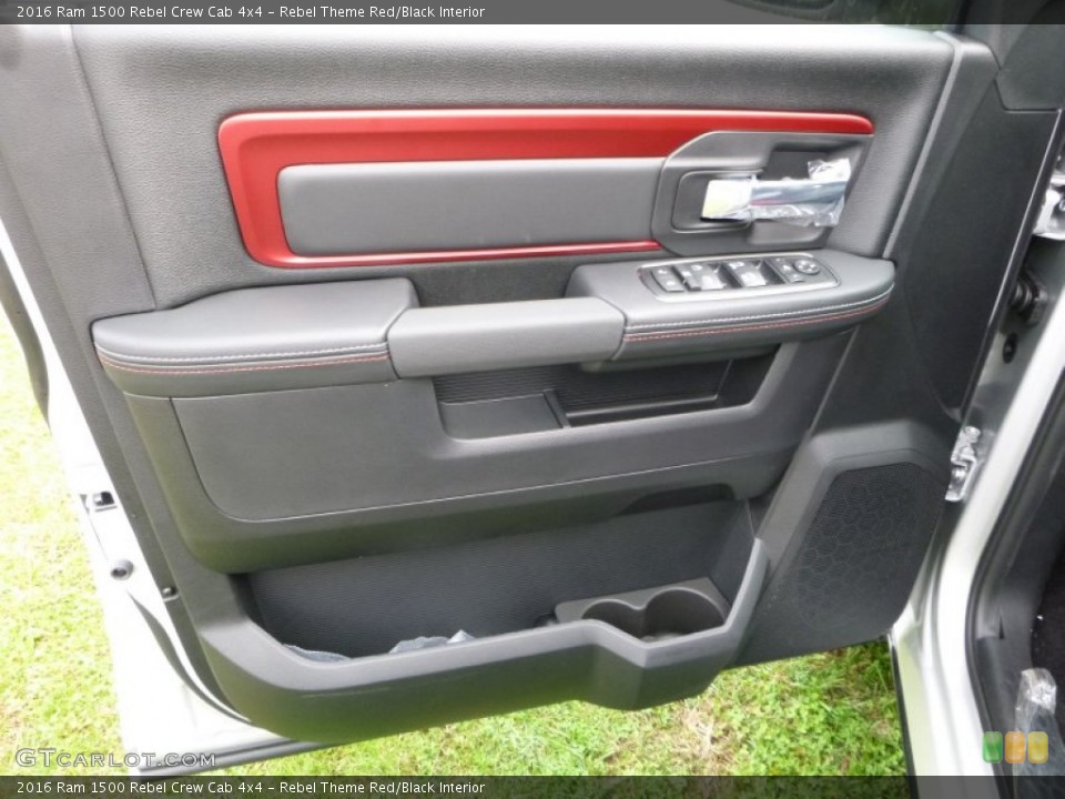 Rebel Theme Red/Black Interior Door Panel for the 2016 Ram 1500 Rebel Crew Cab 4x4 #108112035