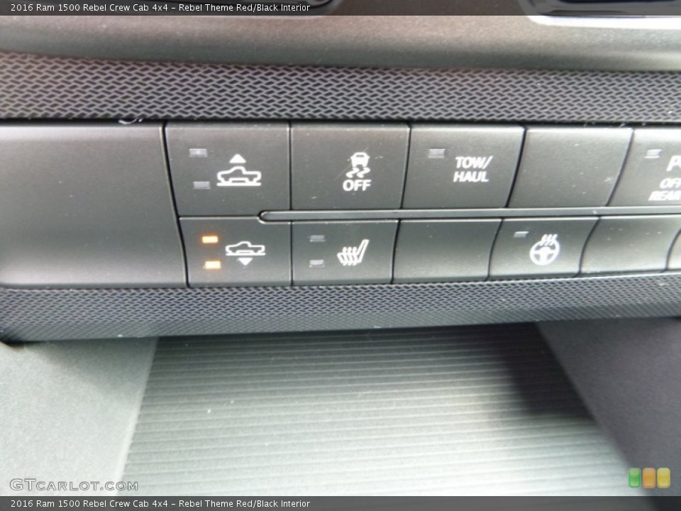 Rebel Theme Red/Black Interior Controls for the 2016 Ram 1500 Rebel Crew Cab 4x4 #108112134