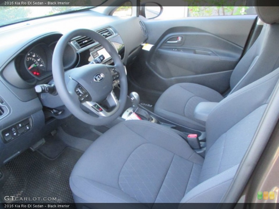 Black Interior Prime Interior for the 2016 Kia Rio EX Sedan #108114465