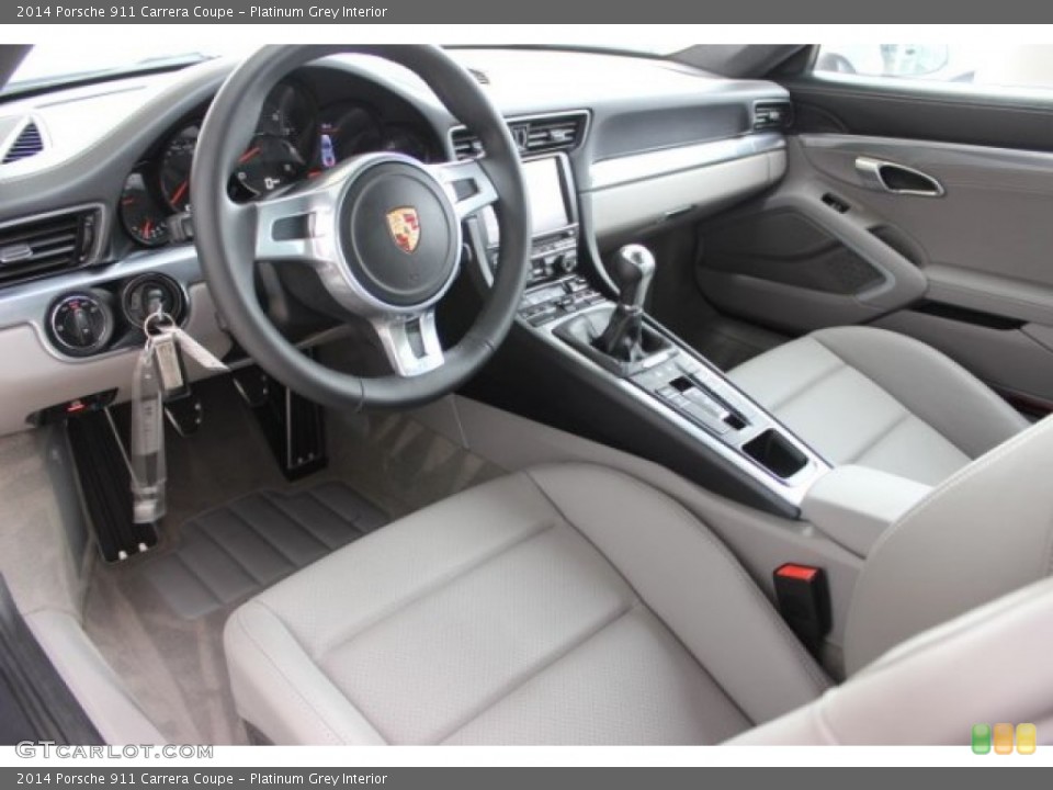 Platinum Grey 2014 Porsche 911 Interiors