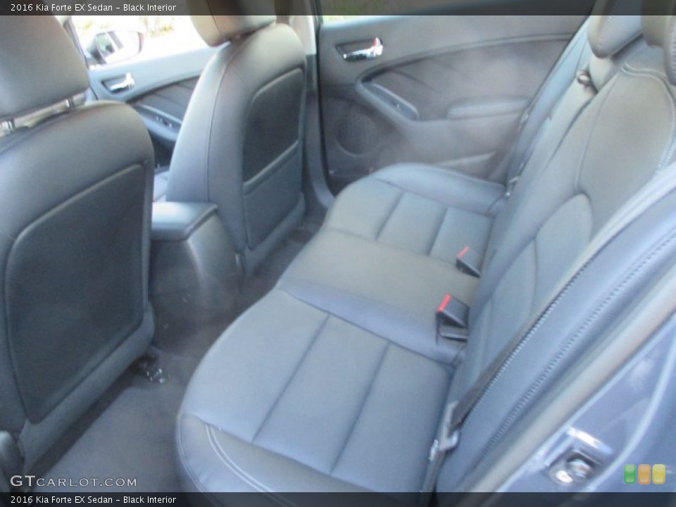 Black Interior Rear Seat for the 2016 Kia Forte EX Sedan #108115887